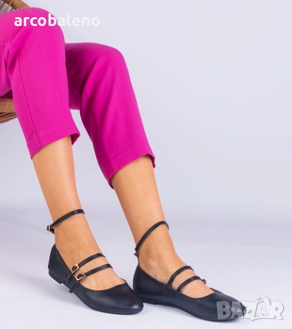 Дамски балетки от изкуствена кожа с катарами Vitoldora, 3цвята , снимка 3 - Дамски ежедневни обувки - 54026090