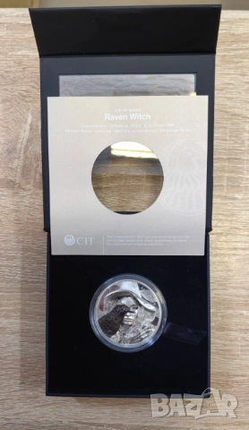 10 долара 2002 година Острови Кук 2 оз. сребърна монета Raven Witch , снимка 7 - Нумизматика и бонистика - 54060888