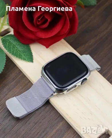 Метална Верижка с предпазен Калъф за Apple Watch Series 9 41mm, снимка 2 - Смарт часовници - 46997311