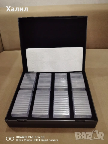 Нумизматична кутия с кватрадни капсули 100бр+100 бр бели уплътнители, снимка 2 - Други - 53306133