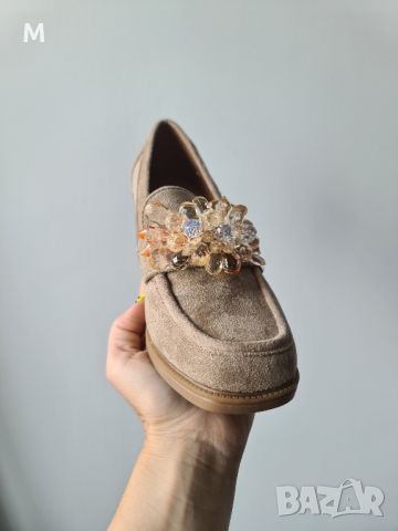 Нови дамски обувки на ток от велур с кристали. Изключително красив и лек модел. , снимка 6 - Дамски обувки на ток - 45261330