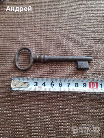 Стар метален ключ #6, снимка 2 - Колекции - 45543261