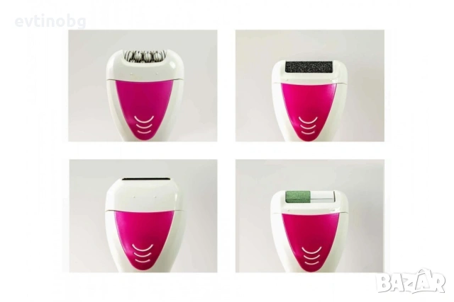 Уред за красота 4 в 1 приставки за обезкосмяване, тример, полиране на пети, снимка 7 - Тримери - 53946047