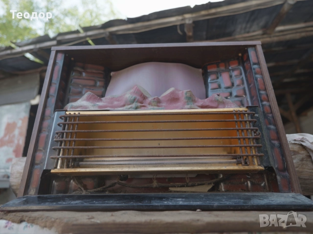 Ретро електрическа камина - работеща на ток, снимка 5 - Отоплителни печки - 51598705