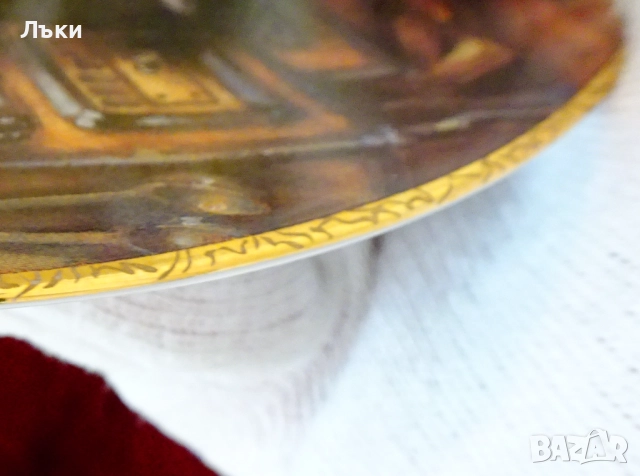 Порцеланова чиния за стена Weimar порцелан,злато. , снимка 7 - Антикварни и старинни предмети - 52135650