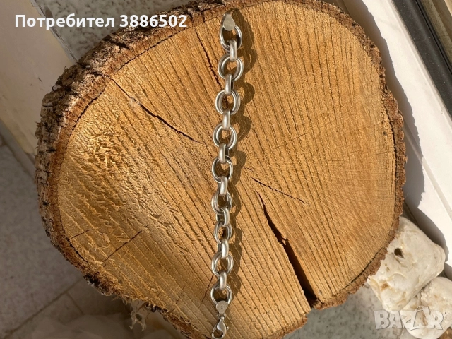 Сребърна дамска гривна, снимка 3 - Гривни - 51574047