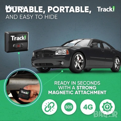 Tracki Mini 4G GPS тракер за кола, мотор и багаж - Магнитен - В реално време - Гео ограда , снимка 5 - Аксесоари и консумативи - 53840159