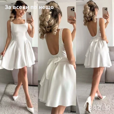 Дамска Къса Кукленска Рокля - Налични Различни Цветове Код A621, снимка 4 - Рокли - 50466272