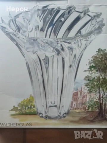 Кристална/стъклена ваза голяма нова, снимка 5 - Вази - 49736330
