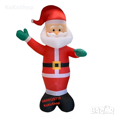 Надуваем Дядо Коледа с LED светлини-2.20 м. и 3.60 м./Коледна украса, снимка 2 - Други - 51984132
