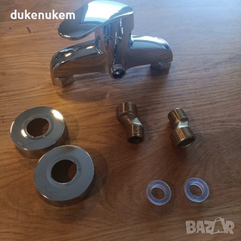 Смесител за душ – стенен, едноръкохватков, хром, G 1/2, снимка 8 - Смесители - 53372502