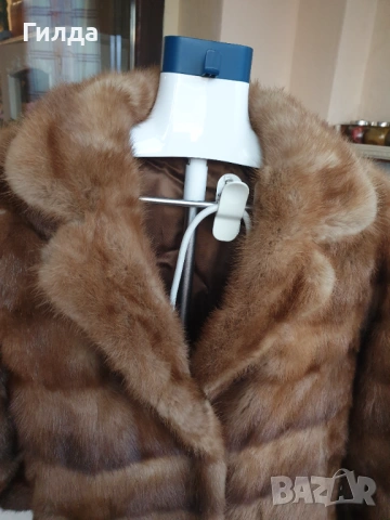 манто от естествен косъм норка визон S, снимка 2 - Палта, манта - 53025829