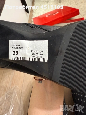 Черни дамски боти , снимка 4 - Дамски боти - 53844215