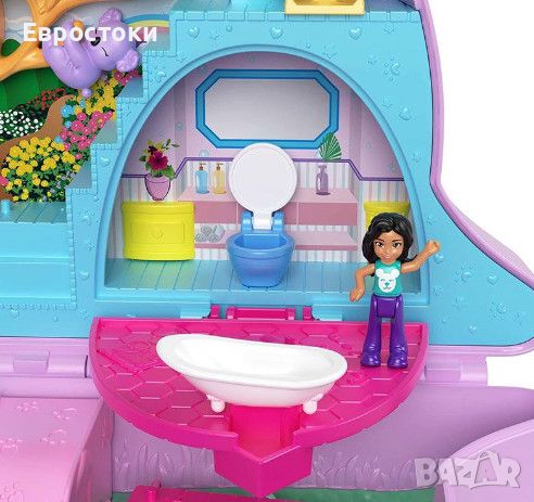 Игрален комплект Mattel Polly Pocket Mama and Joey Kangaroo Purse, снимка 4 - Образователни игри - 45436012