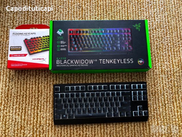 Razer Blackwidow V3 + HyperX Keycaps + O-Rings , снимка 3 - Клавиатури и мишки - 45228424