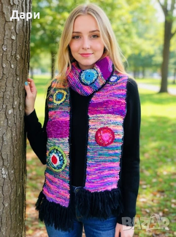 Два ръчно изплетени дамски шала
