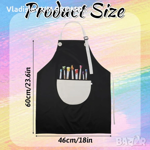 Детска престилка с джоб, комплект от 2 броя, снимка 2 - Детски комплекти - 54067578