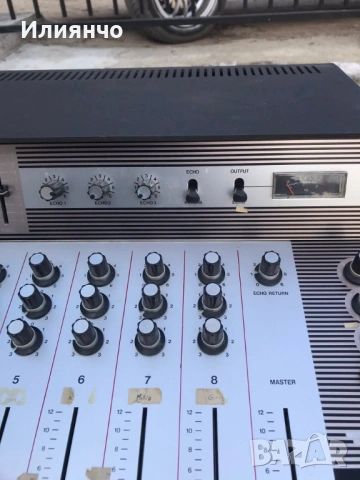 Винтидж Dynacord Eminent 200 Tape Echo/Power миксер,70-те години/Работеща, снимка 4 - Ресийвъри, усилватели, смесителни пултове - 53241541
