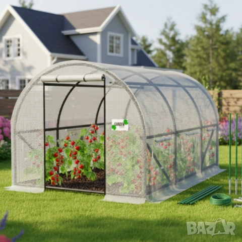 Компактна бяла оранжерия 