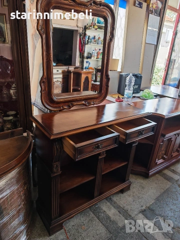 Класически шкаф/конзола с огледало , снимка 5 - Шкафове - 53662410