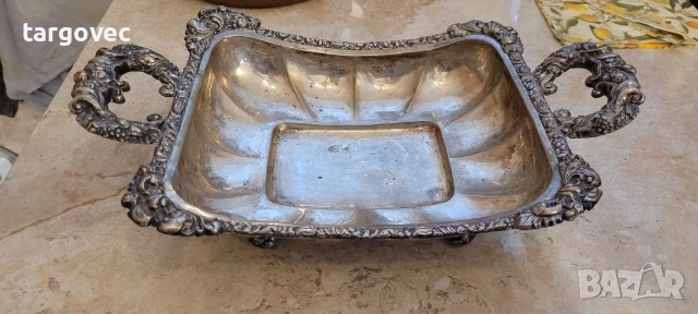 Сребърна фруктиера 306 г, снимка 2 - Антикварни и старинни предмети - 52946337