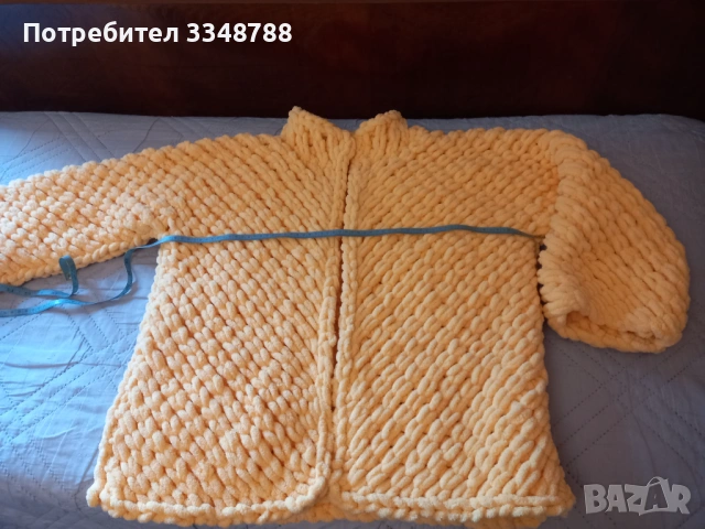 Ръчно плетено палто-жилетка!