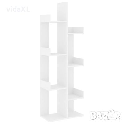 vidaXL Библиотека, бяла, 48x25,5x140 см, ПДЧ9(SKU:808909, снимка 1 - Други - 45643250