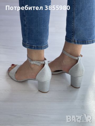 Стилни дамски сандали с ток, снимка 2 - Сандали - 45193020