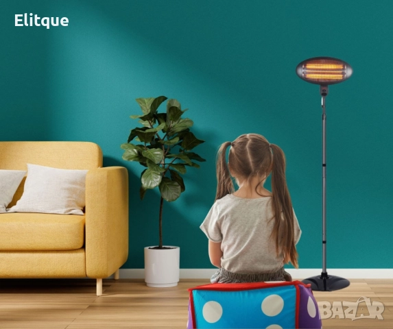 Кварцова печка, стояща 2000W, снимка 3 - Печки, фурни - 52840604