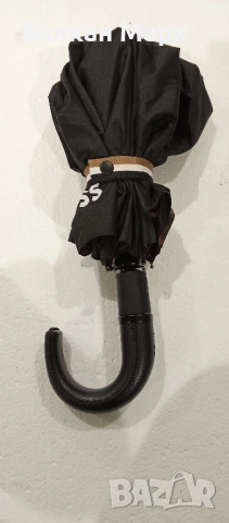 Сгъваем черен мъжки чадър Hugo Boss – ICONIC  нов продукт | Внос от Германия, снимка 3 - Други - 52572097