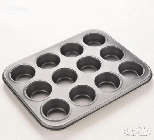 Тава за мъфини с 12 гнезда, с незалепващо покритие, снимка 7 - Форми - 52794116