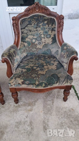 Кресла ретро 2 бр. махагонов масив, снимка 2 - Дивани и мека мебел - 54054027