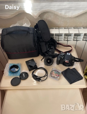 (Спешно) CANON EOS 4000D + Пълна комплектна чанта, снимка 2 - Обективи и филтри - 52580901