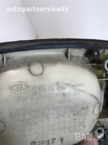 Външна дръжка за предна дясна врата сребърна за KIA Sedona (2002-2006) K53A58410, снимка 3 - Части - 53286816