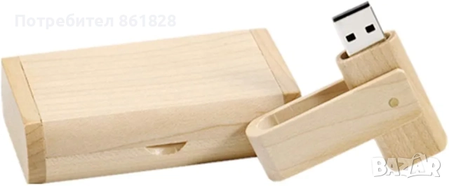 Флаш памет в дървена кутия 16GB, снимка 3 - USB Flash памети - 52938461