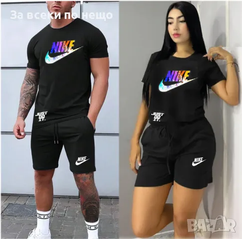 Nike Екипи За Двойки👚🩳Мъжки Летен Екип Найк👕🩳Дамски Къс Комплект Найк Код LFS393, снимка 5 - Спортни дрехи, екипи - 49830746