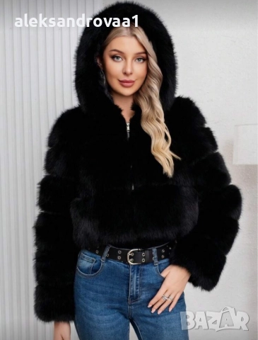 ✨ Пухкаво палто с качулка – ХИТ модел! , снимка 3 - Палта, манта - 52735018