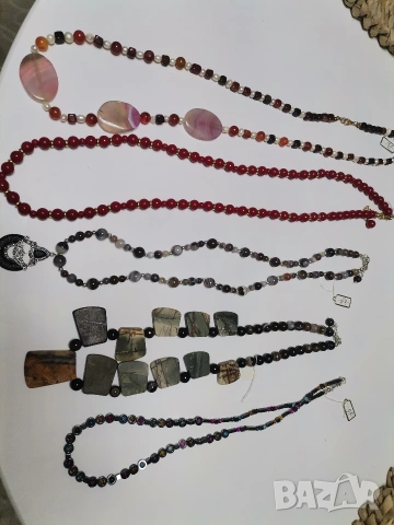 5 БРОЯ гердани и колиета от натурални камъни, снимка 3 - Колиета, медальони, синджири - 53260057