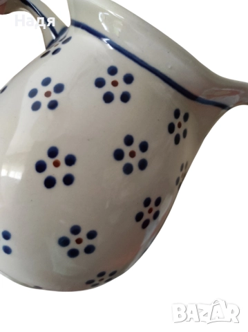 Полска кана Boleslawiec- Daisy Dot Collection , снимка 3 - Кани - 51918320