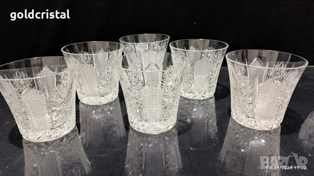 Кристални чаши за уиски , снимка 5 - Антикварни и старинни предмети - 45382136