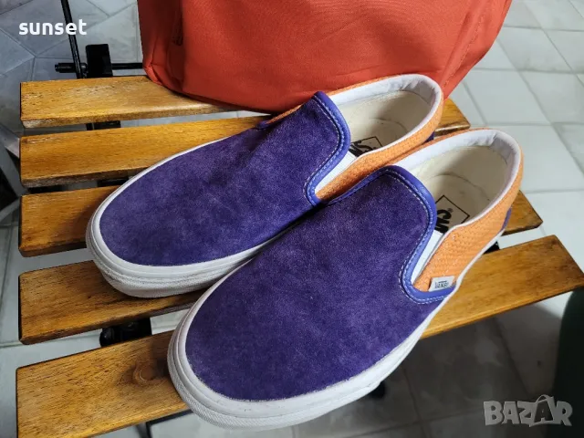 VANS Classic Slip On Mens 7 Womens 8.5 P&C Royal Blue Apricot VN0A4U38WTJ- 39 номер, снимка 14 - Кецове - 46820830