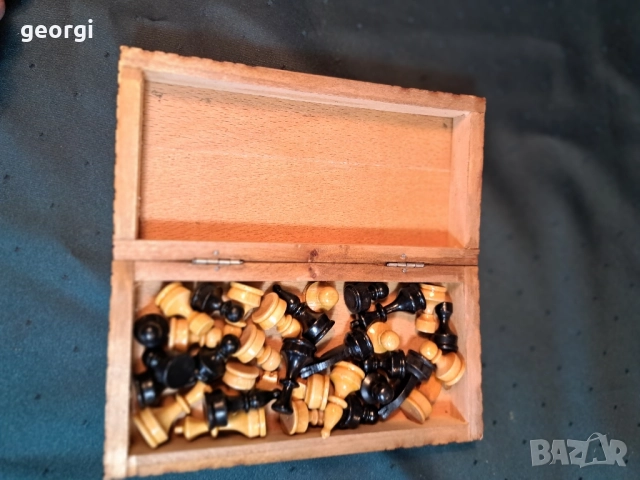 мини дървен шах от соца 30/6, снимка 7 - Шах и табла - 52797715
