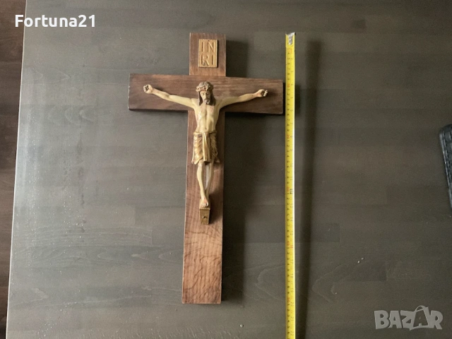 Дървен Кръст с Исус Христос, снимка 4 - Икони - 53658231