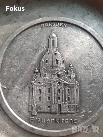 Калаена чиния за стена Essingen 95% Stauien Zinn, снимка 2 - Антикварни и старинни предмети - 53458339