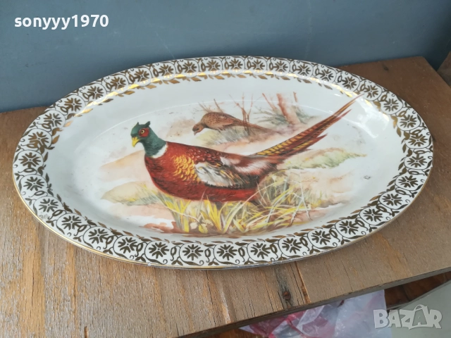ГОЛЯМА ПОРЦЕЛАНОВА ЧИНИЯ С ФАЗАН 0909251142LCHERY, снимка 7 - Антикварни и старинни предмети - 51651529