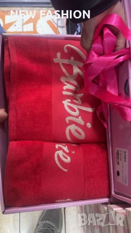 Памучни Хавлии -2бр с Кутия ✨ Barbie ✨ Victoria Secret ✨ Hermes ✨, снимка 4 - Хавлиени кърпи - 50944502