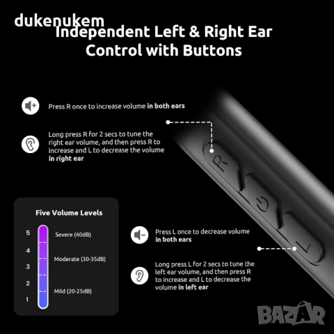 HearPod Air Bluetooth шумопотискащо устройство, слухов апарат, снимка 3 - Слушалки и портативни колонки - 51806993
