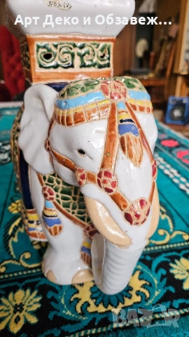 Керамично слонче, снимка 2 - Декорация за дома - 53617607