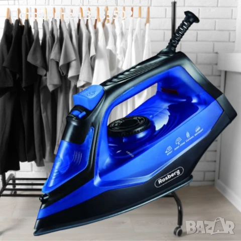 Ютия Rosberg, 2200W, 160мл., Керамична плоча 2 ГОДИНИ ГАРАНЦИЯ, снимка 3 - Ютии - 51219559