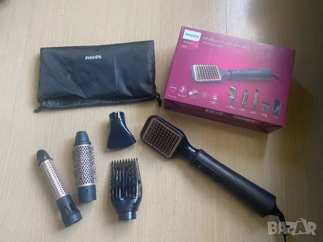 НОВА Четка с горещ въздух Philips Air Styler 5000 - сешоар, маша